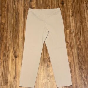 Tina Stephens 12 large pants Leggings Beige khaki pull on business casual ankle